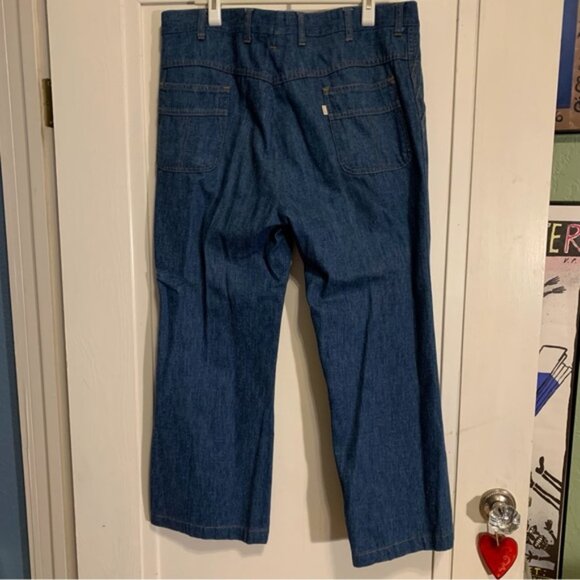 Vintage Levi's Panatela Blue Denim 3 Piece Suit Set (Sports Coat, Vest & Jeans) - Picture 9 of 16